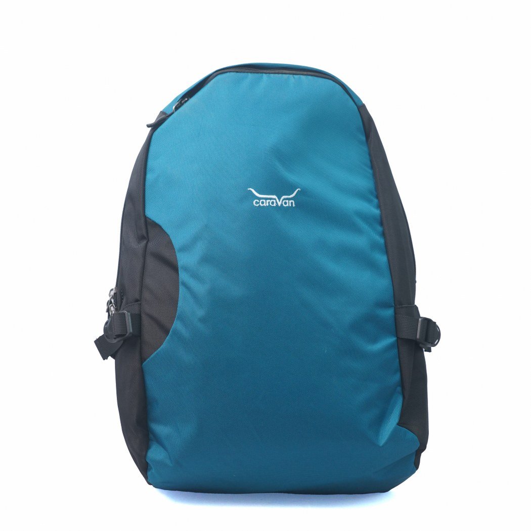 Caravan Multi Compartment Laptop Backpack/ Durable college/School/ Office Multipurpose for Men and Women Model 351 Teal Blue