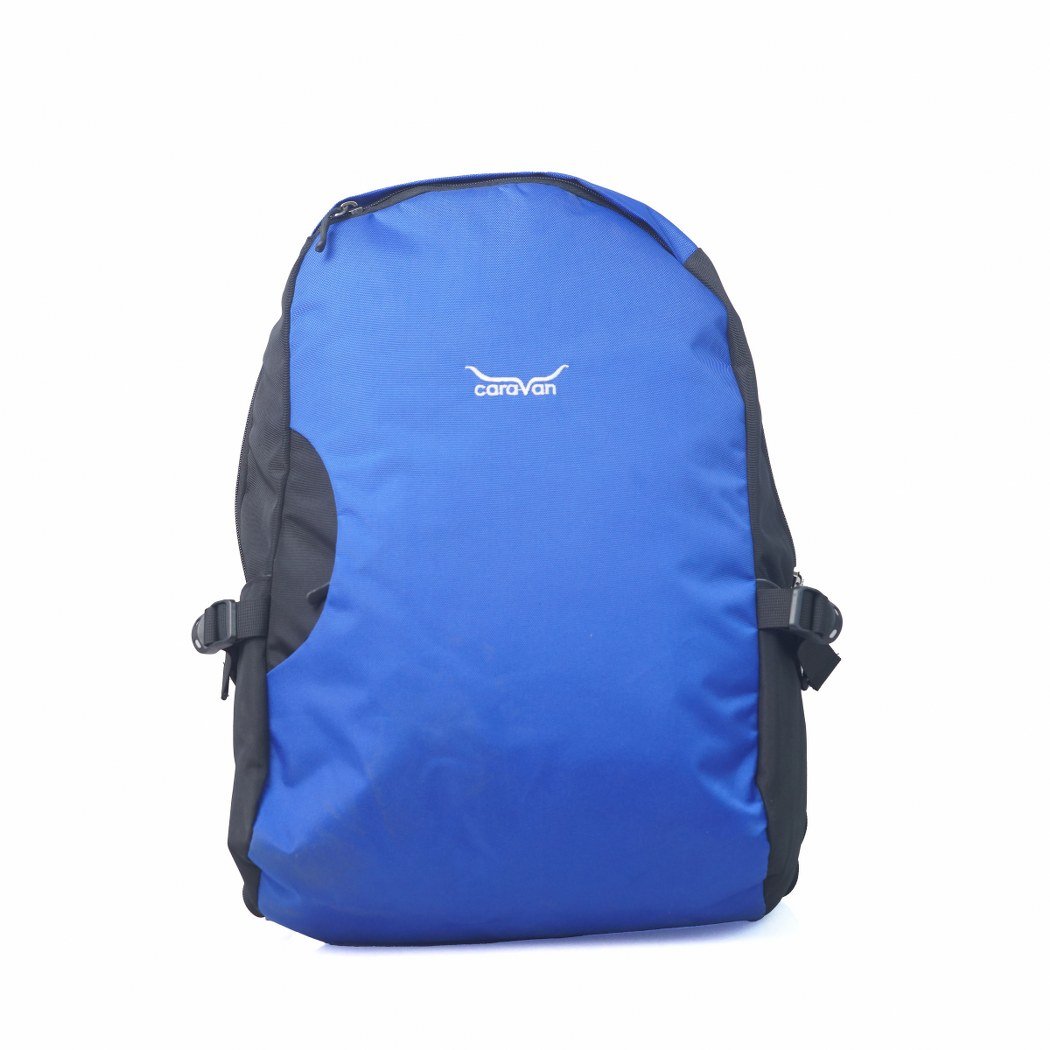 Caravan Multi Compartment Laptop Backpack/ Durable college/School/ Office Multipurpose for Men and Women Model 351 Blue